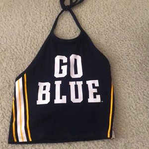 University of Michigan PINK halter top